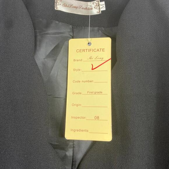 SHI LONG FASHION Black Lettuce Edge Blazer - Picture 4 of 9